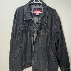 Wrangler Men's Black Denim Jacket 2XL